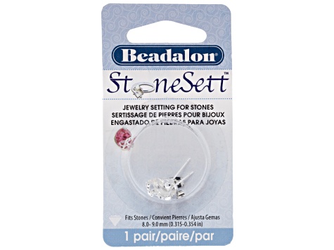 Stonesett Assorted Earrings Kit incl Silver Tone Teardrop, Bow, Swirls, Crown And Hearts Shapes