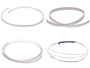 .925 Sterling Gallery Wire Supply Kit includes Oval, Heart, Long Stick, And Round Wire