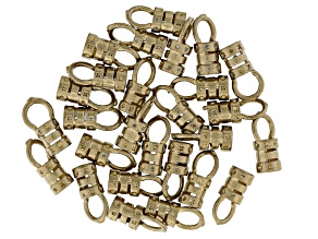 Loop-End Crimp Findings 27 pieces appx 3mm Raw Brass appx 10mm in length