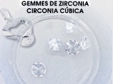 Cubic Zirconia Round White Stones in 5mm, 5.5mm & 9mm 14pcs Total
