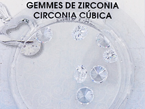 Cubic Zirconia Round White Stones in 5mm, 5.5mm & 9mm 14pcs Total