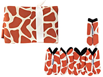 Picture of Fashion Grips ™ Orange Giraffe Pattern Set Of Five Covers Plus Tool Pouch