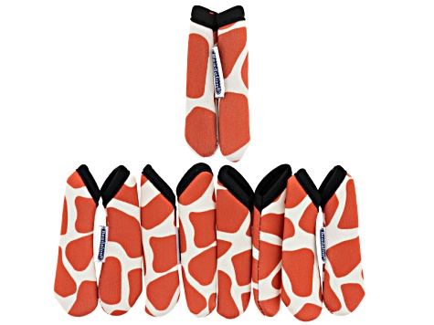 Fashion Grips ™ Orange Giraffe Pattern Set Of Five Covers Plus Tool Pouch