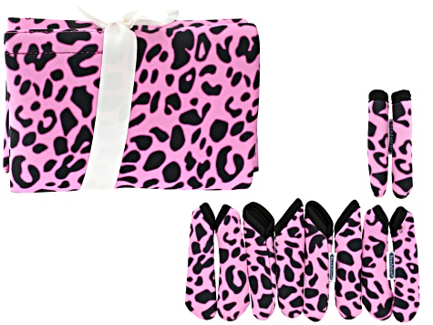 Fashion Grips ™ Pink Cheetah Pattern Set Of Five Covers Plus Tool Pouch