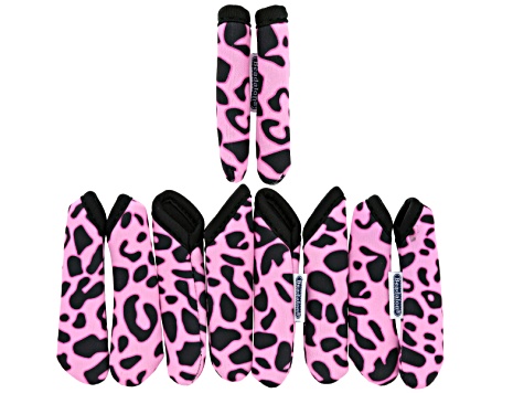 Fashion Grips ™ Pink Cheetah Pattern Set Of Five Covers Plus Tool Pouch