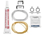 Knot-A-Bead Accessory Kit incl French Wire, Silk Thread, Clasps, Spacers, & Bead Stringing Glue