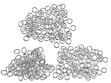 Findings Bulk Supply Kit in Silver Tone Jump Rings, Bails, Caps, Pins & Clasps Appx 785 total pieces