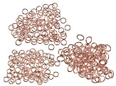 Findings Bulk Supply Kit in Rose Tone Jump Rings, Bails, Caps, Pins & Clasps Appx 785 total pieces