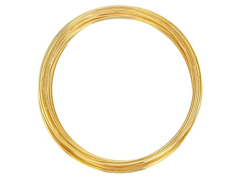 Memory Wire Round Large Bracelet in 4 Tones Set of 15 0.50oz each