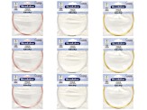 Memory Wire X-Heavy Duty appx 1mm Extra Large Round Necklace Set of 9 0.50oz each in 3 Tones