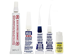Beadalon(TM) Glue and Adhesive Kit Includes 2-Part Epoxy, BeadFix, BeadFix Gel & Bead Stringing Glue