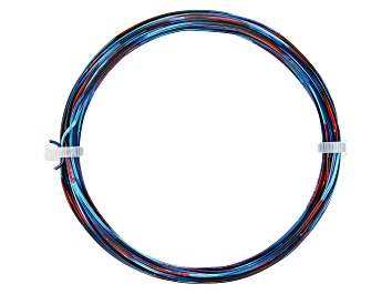 Picture of 20 Gauge Dark Blue, Light Blue, and Red Multi-Color Wire Appx 25 Feet