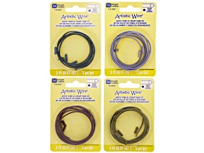 14 Gauge Artistic Wire with Crimp Connectors in 4 Colors 3 Feet per Color