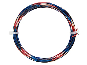 Picture of 18 Gauge Multi Color Wire in Red/Rose Gold Tone/Blue Color Appx 20ft