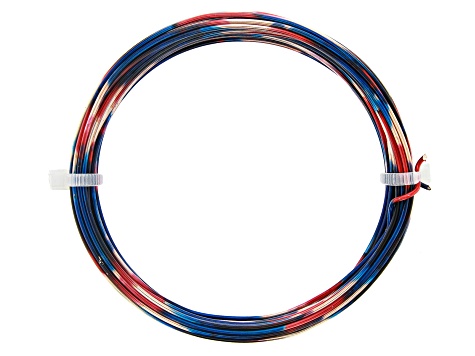 18 Gauge Multi Color Wire in Red/Rose Gold Tone/Blue Color Appx 20ft