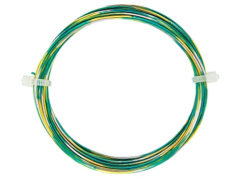 20 Gauge Multi Color Wire in Yellow/Silver Tone/Turquoise Color Appx 25ft Total