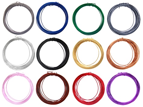 Colourcraft 20 Gauge Wire in 12 Assorted Colors 96 Yards Total