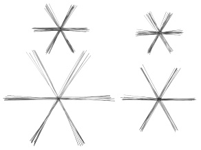 Wire Form Finding Assortment in 4 Sizes Appx 38 Pieces