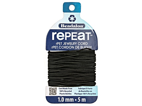 RePEaT 100% Recycled Plastic Bottle Braided Cord Appx 1mm in 5 Colors Appx 25M Total