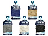 RePEaT 100% Recycled Plastic Bottle Braided Cord Appx 1.5mm in 5 Colors Appx 25M Total
