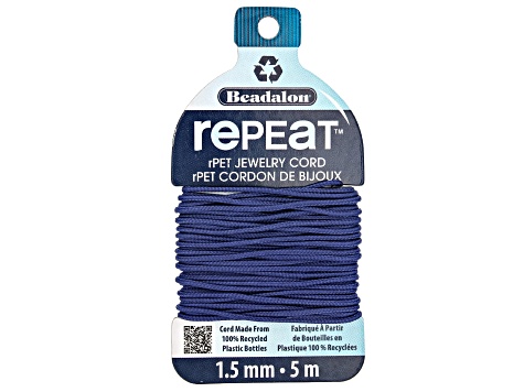 RePEaT 100% Recycled Plastic Bottle Braided Cord Appx 1.5mm in 5 Colors Appx 25M Total