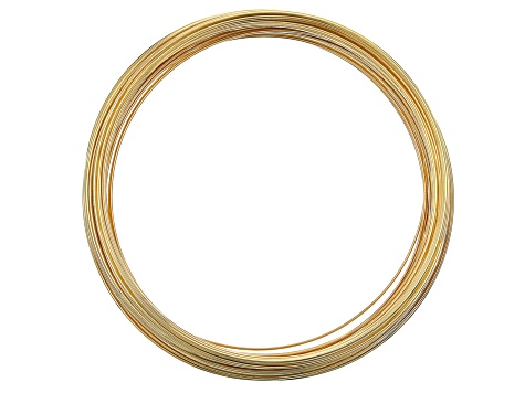 Bracelet Memory Wire 3 Ounces Total in Gold Tone in 3 sizes with End Caps & Glue