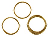 Satin Gold Color Wire in 20 Gauge, 22 Gauge, and 24 Gauge Appx 22 Meters Total