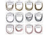 French Wire Assortment in 4 Sizes in Rose Gold, Vintage Silver, and Vintage Bronze Tones Appx 12M