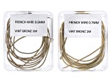 French Wire Assortment in 4 Sizes in Rose Gold, Vintage Silver, and Vintage Bronze Tones Appx 12M