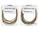 French Wire Assortment in 4 Sizes in Rose Gold, Vintage Silver, and Vintage Bronze Tones Appx 12M
