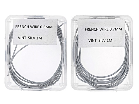French Wire Assortment in 4 Sizes in Rose Gold, Vintage Silver, and Vintage Bronze Tones Appx 12M