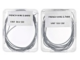French Wire Assortment in 4 Sizes in Rose Gold, Vintage Silver, and Vintage Bronze Tones Appx 12M