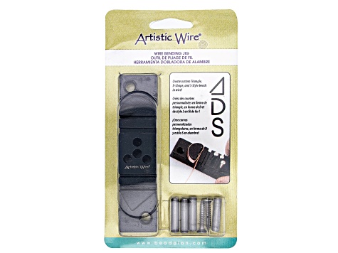 Wire Bending Tool with 12 Gauge, 14 Gauge, and 16 Gauge Silver Tone Round Wire Appx 30ft