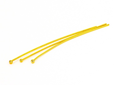 Ball Headpins in Gold Tone Appx 0.7mm in diameter Appx 50mm in length Appx 1,000 Pieces