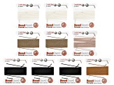 Silk Cord with Needle Size 6 Set of 10 in Beige, Black, Carnelian, Light Pink, and White