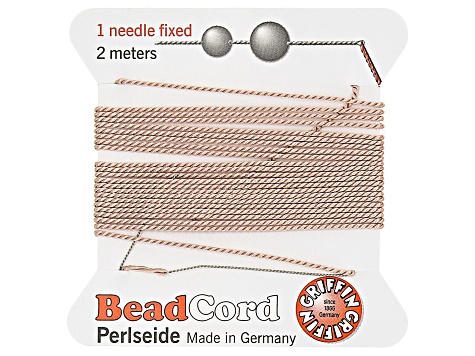 Silk Cord with Needle Size 6 Set of 10 in Beige, Black, Carnelian, Light Pink, and White