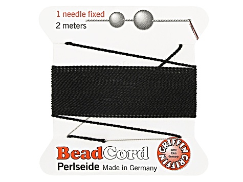 Silk Cord with Needle Size 6 Set of 10 in Beige, Black, Carnelian, Light Pink, and White