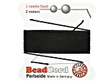 Silk Cord with Needle Size 6 Set of 10 in Beige, Black, Carnelian, Light Pink, and White