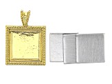 Impress Art® Large Artisan Square Bezel Blank Kit in Silver Tone and Gold Tone