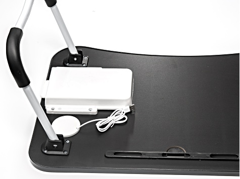 Portable Table Laptop Stand with USB Charge Port appx 23.5x15.5x11in in Black