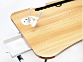 Portable Table Laptop Stand with USB Charge Port appx 23.5x15.5x11in in Wood