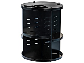 Rotating Countertop Plastic Display Organizer appx 11.8x9" in Black