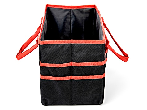 Black Multi-Function Storage Bag appx 12x6.5x8" with Red Accents