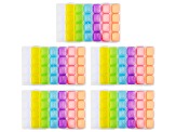 Clear Plastic 7x4x1" Container with Multicolor 1x.7x.7" Removable Containers Set of 5