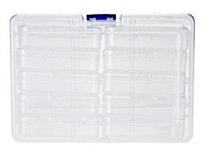Clear Organization Box with 10 Removable Containers