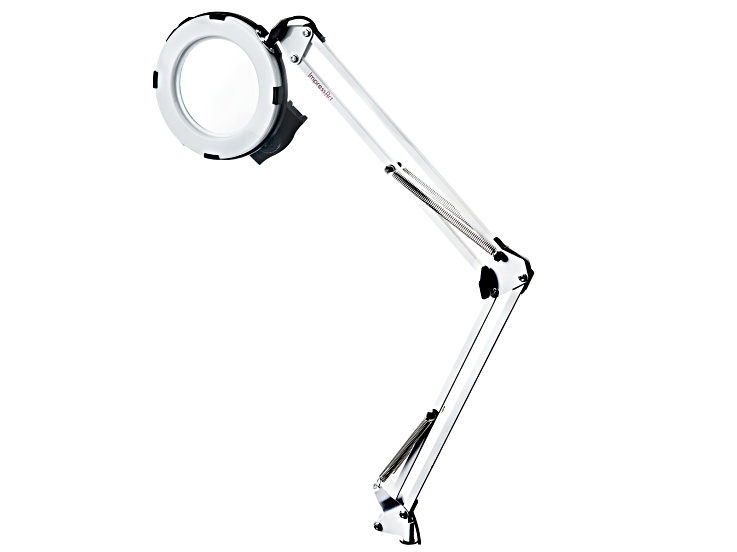 OttLite 5-Inch LED Magnifier Light with Clip and Stand