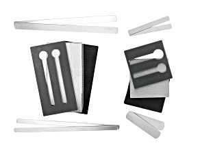 1 Impress Art Ring Jig w/ 4 Ring Blanks & 1 Bracelet Stamp Straight Jig w/ 4 Bracelet Blanks
