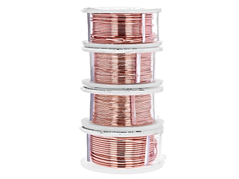 Round Wire in Silver Tone, Rose Tone, and Steel Blue Tone in 18g, 20g, 24g, & 28g 90yds Total