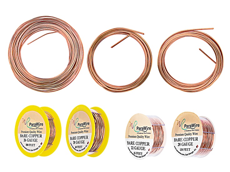 Bare Copper Wire Kit in Round And Half Round Assorted Lengths - JSWRKIT63