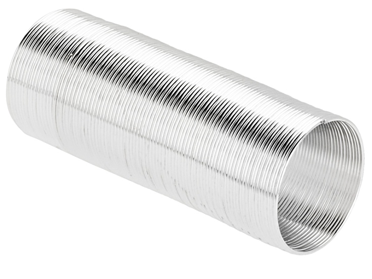 Silver Tone Round Memory Wire Ring, .025 inch, 0.655mm Diameter Wire, 0.5 Ounce Spool